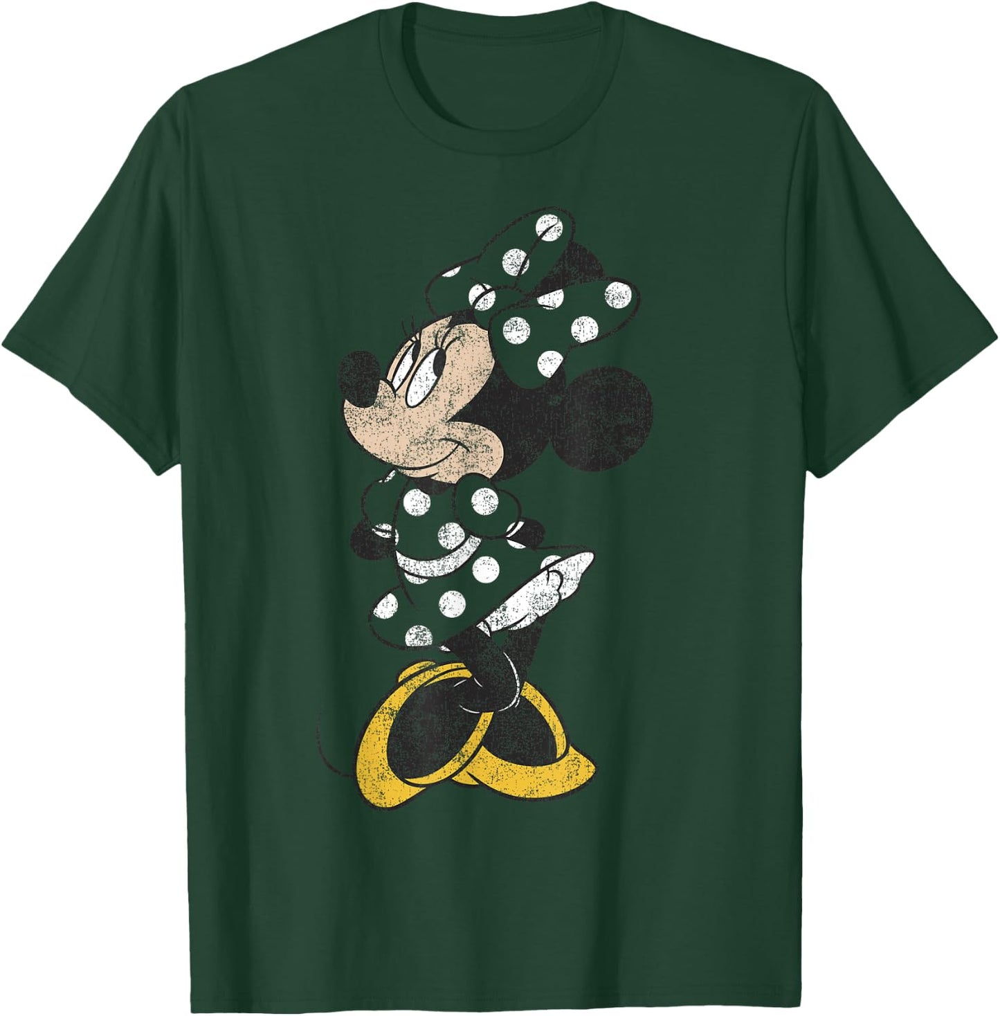 Disney Mickey and Friends Minnie Mouse Simple Distressed T-Shirt - T-Shirt | Forest