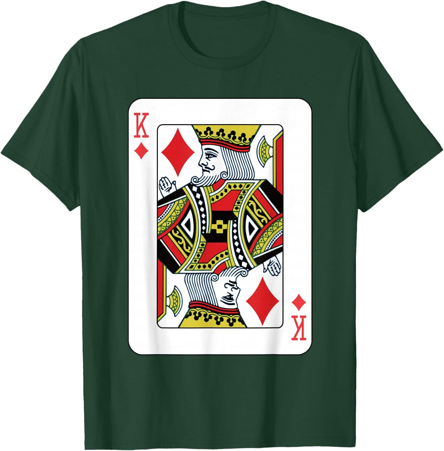 King of Diamonds Playing Card Poker T-Shirt - T-Shirt | Forest