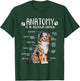 Funny Anatomy Australian Shepherd Dog Lover Aussie Small T-Shirt - T-Shirt | Forest