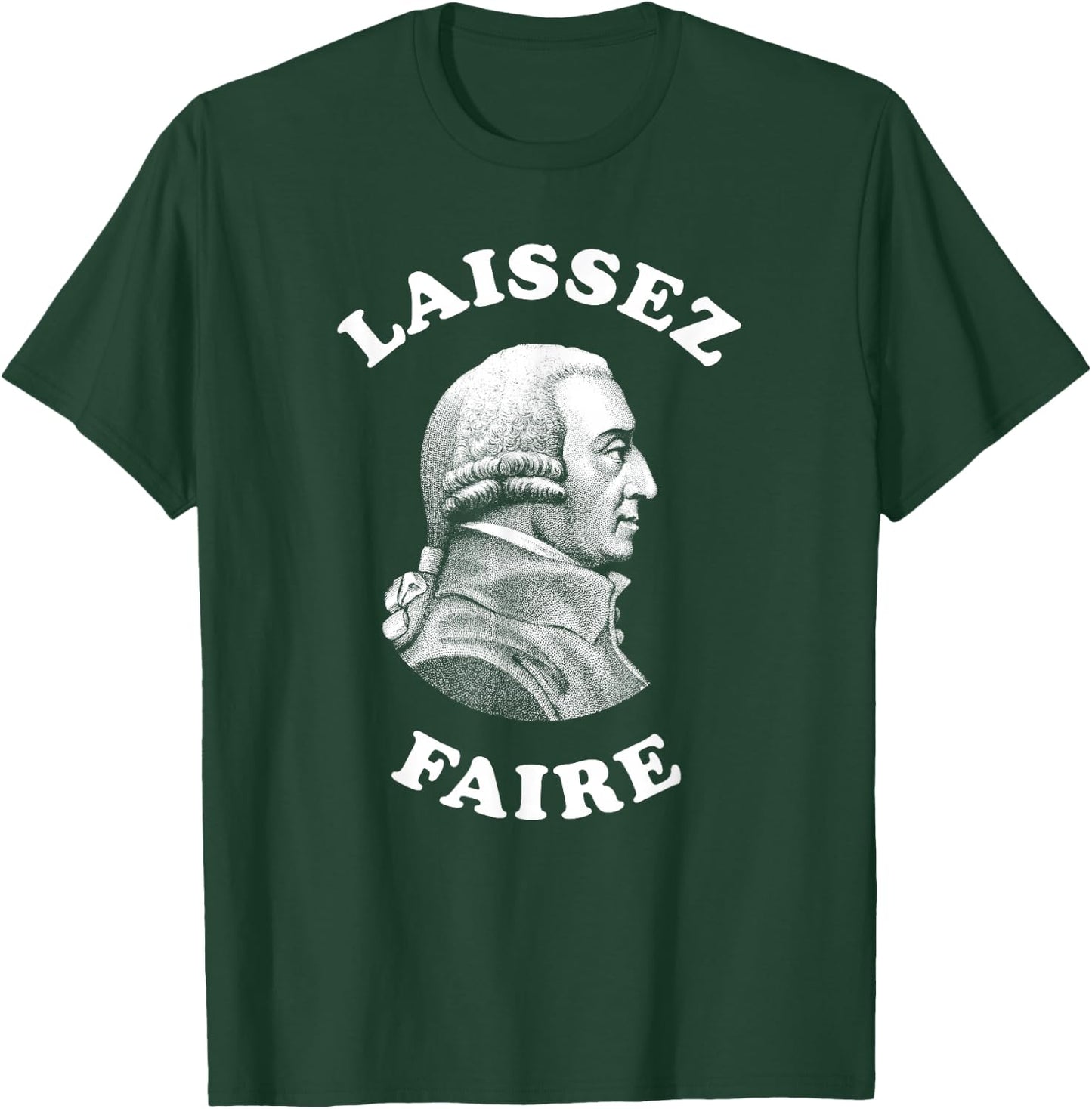 Adam Smith Laissez Faire Funny Business Teacher Economist T-Shirt - T-Shirt | Forest