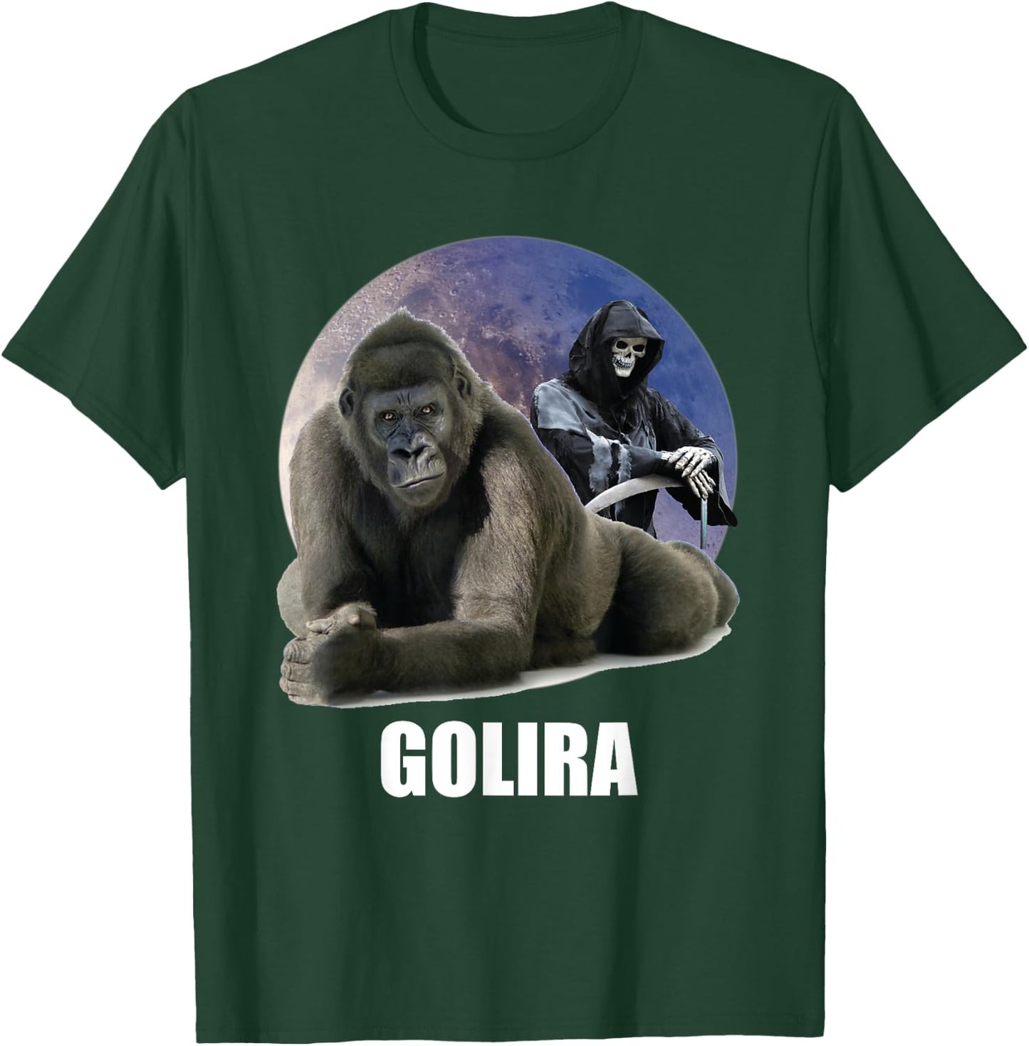 Ironic Gorilla Cringe Weird Silly Odd Sarcastic Dumb Meme T-Shirt - T-Shirt | Forest