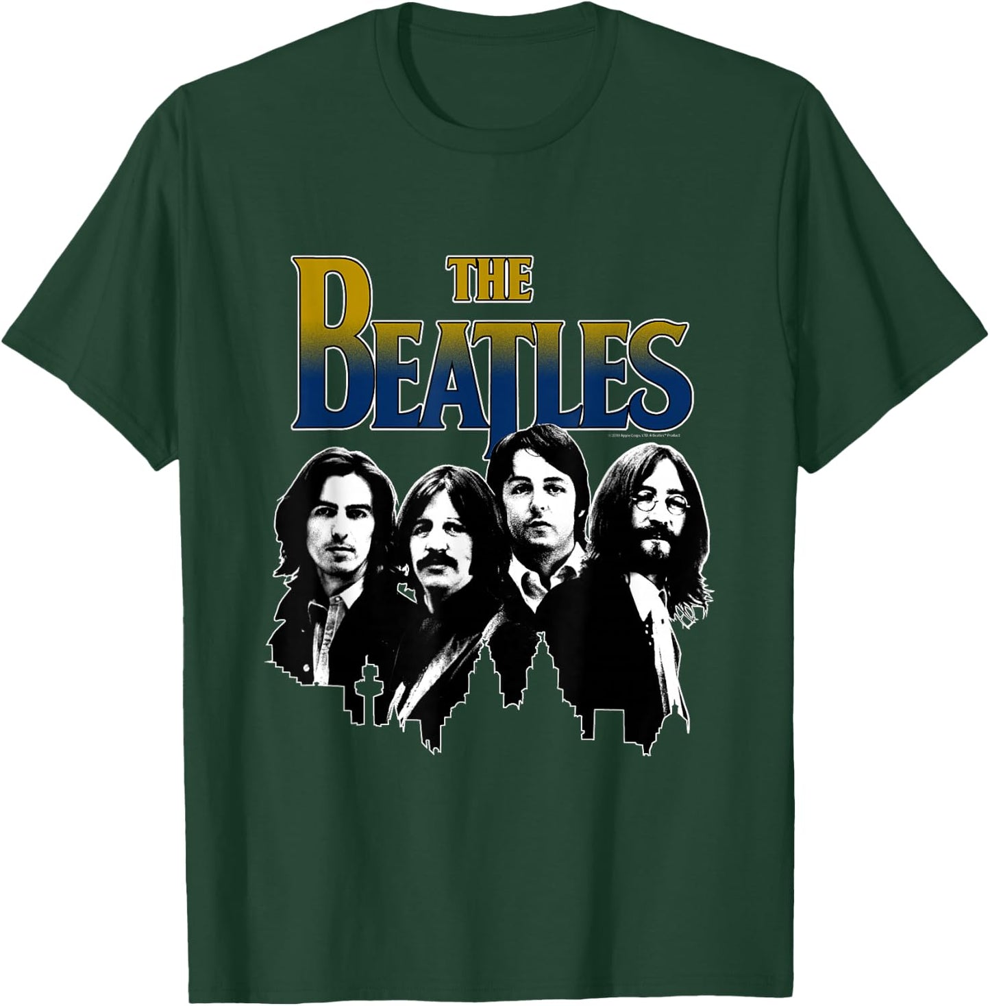The Beatles Black and White Skyline T-Shirt - T-Shirt | Forest