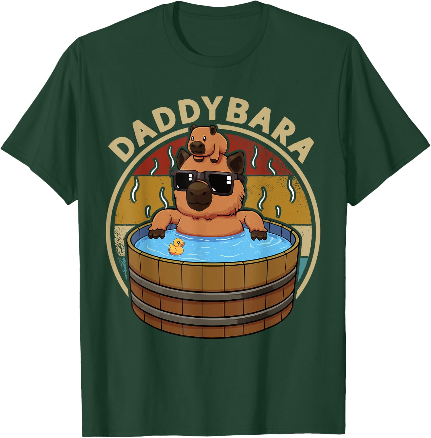 Capybara Daddy Funny Capybara Dad Father's Day T-Shirt - T-Shirt | Forest