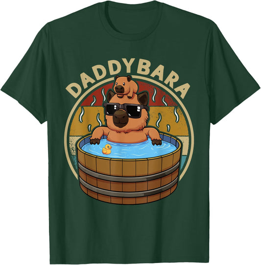 Capybara Daddy Funny Capybara Dad Father's Day T-Shirt - T-Shirt | Forest