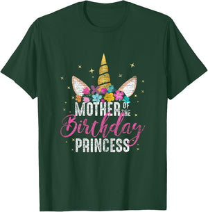 Mother Of The Birthday Princess Mommy Gifts Unicorn Birthday T-Shirt - T-Shirt | Forest