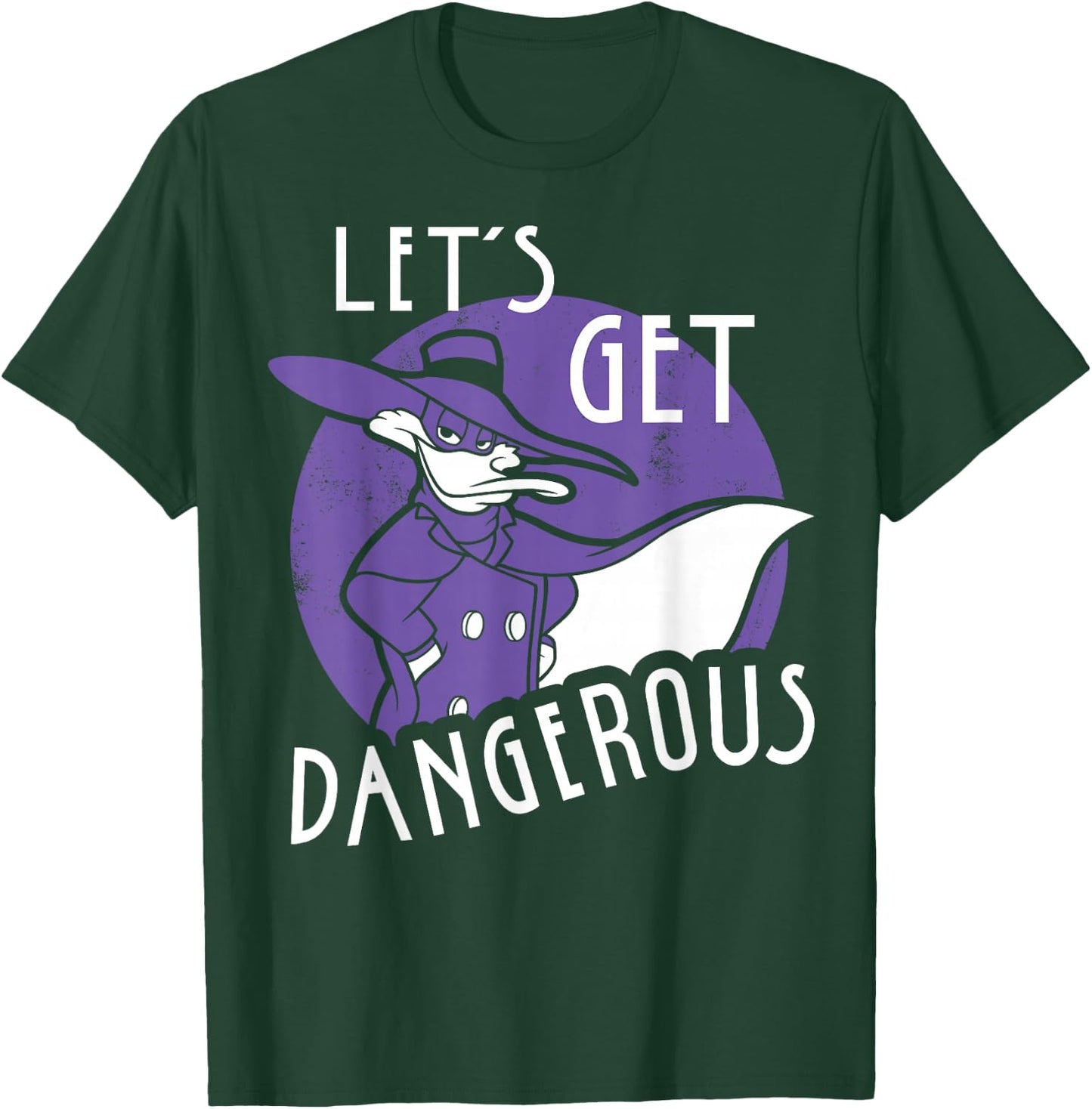 Disney Darkwing Duck Let's Get Dangerous Retro Circle Pose T-Shirt - T-Shirt | Forest