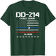 DD-214 US Coast Guard Alumni USCG American Flag Vintage T-Shirt - T-Shirt | Forest