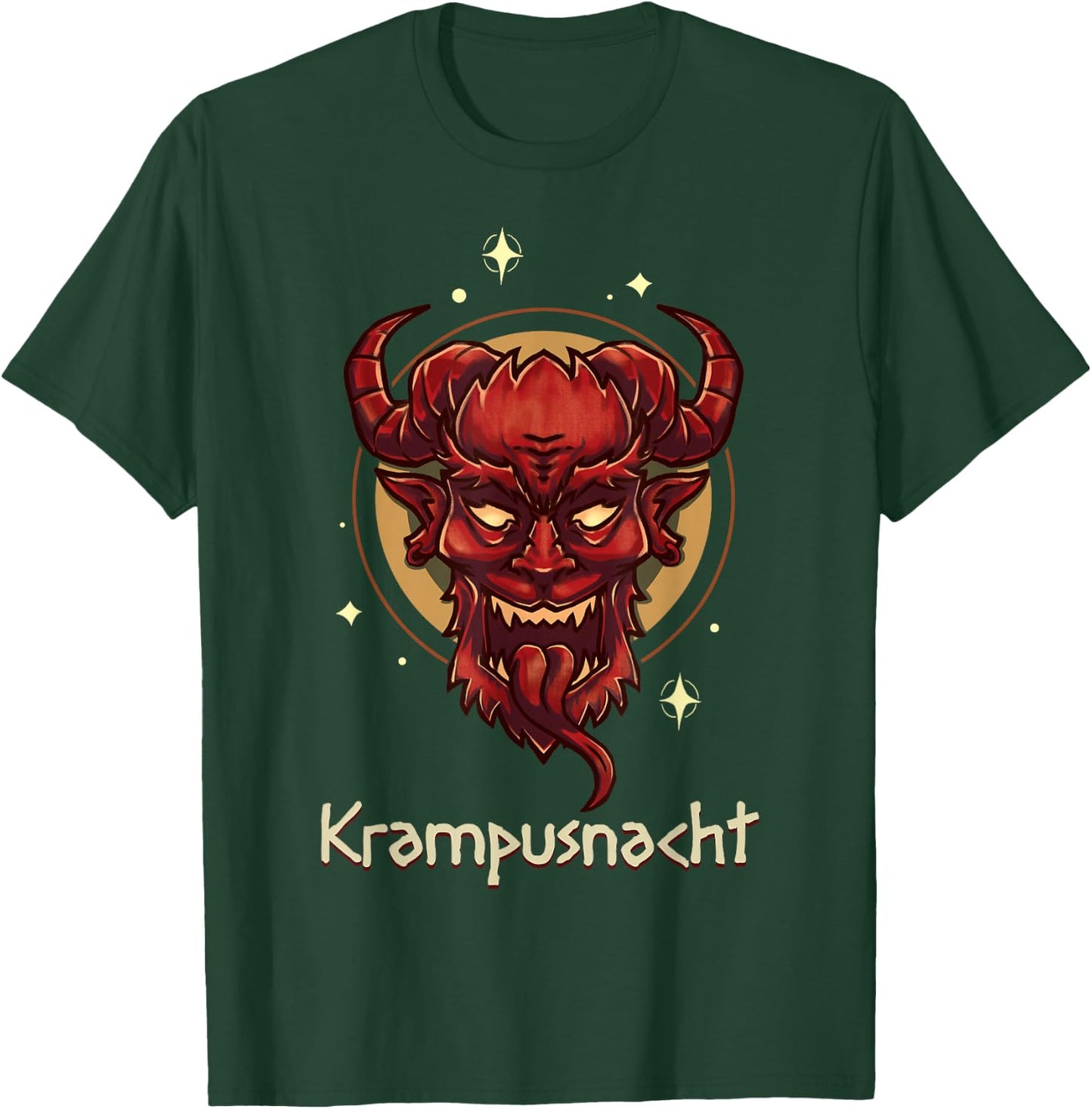 Krampus Night Merry Krampus Demon Eve Ugly Christmas Sweater T-Shirt - T-Shirt | Forest