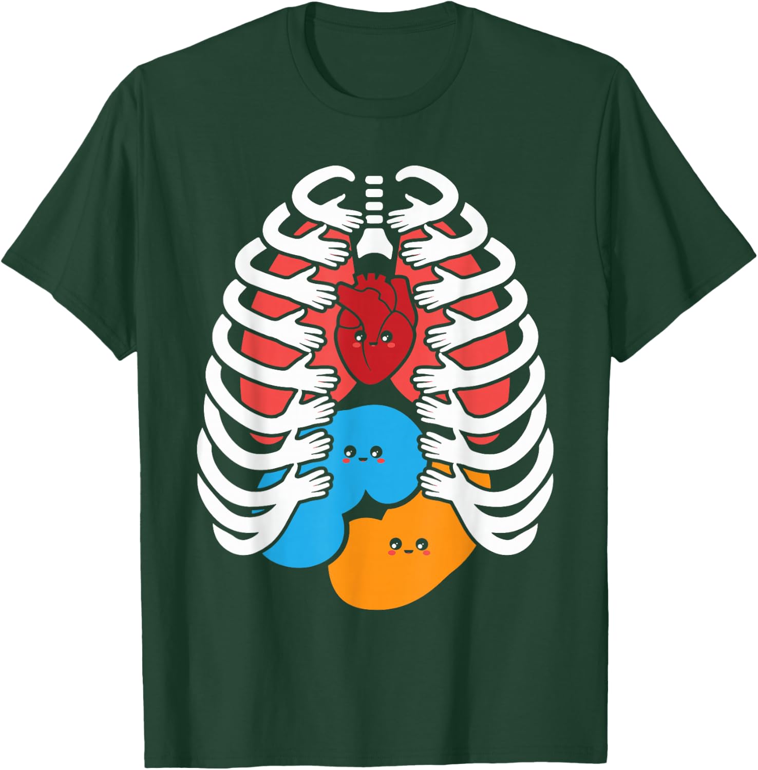 Human Anatomy Model - Anatomical Body Systems - Nurse T-Shirt - T-Shirt | Forest