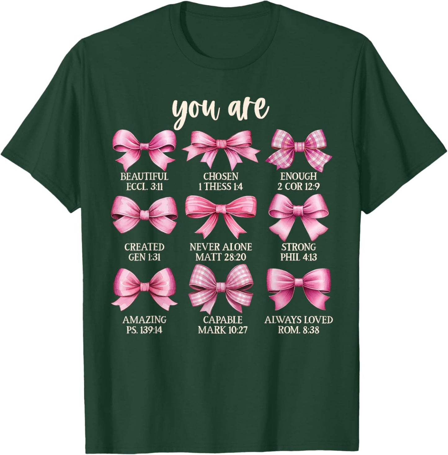 You Are Pink Coquette Christian Religious Jesus Kids Girls T-Shirt - T-Shirt | Forest