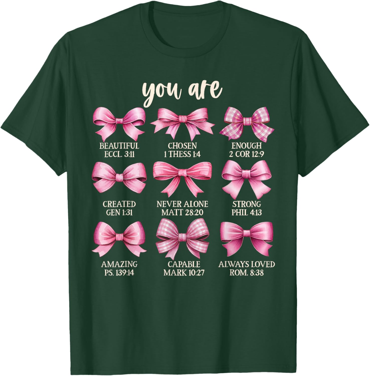 You Are Pink Coquette Christian Religious Jesus Kids Girls T-Shirt - T-Shirt | Forest