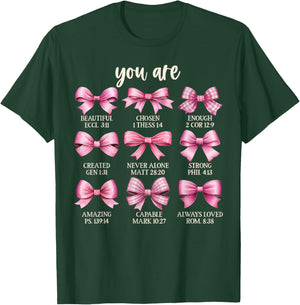 You Are Pink Coquette Christian Religious Jesus Kids Girls T-Shirt - T-Shirt | Forest