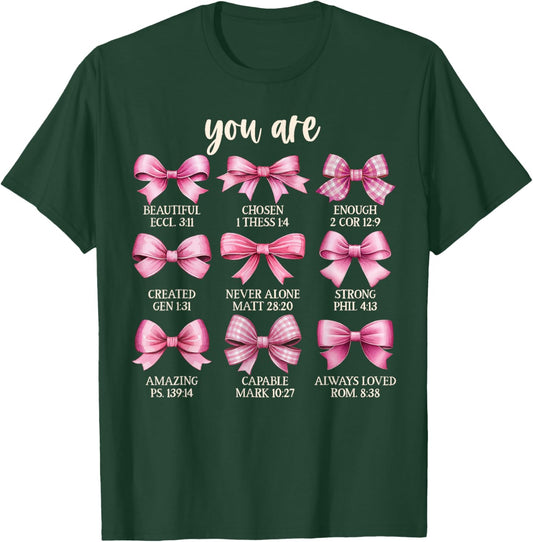 You Are Pink Coquette Christian Religious Jesus Kids Girls T-Shirt - T-Shirt | Forest