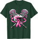 Lacrosse Pink Ribbon Breast Cancer Awareness Sport Lover T-Shirt - T-Shirt | Forest