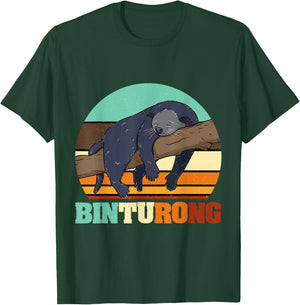 Vintage Binturong Animal Lover Sunset T-Shirt - T-Shirt | Forest