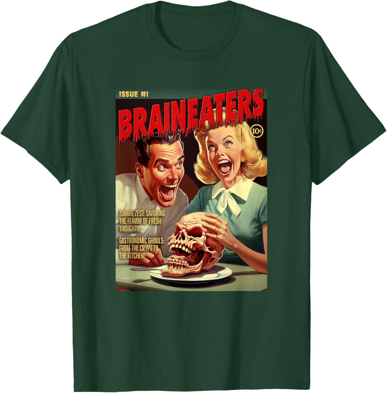 Brain Eaters 1950s horror comic cover T-Shirt - T-Shirt | Forest