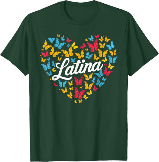 Hispanic Heritage Month Latino Butterfly T-Shirt - T-Shirt | Forest