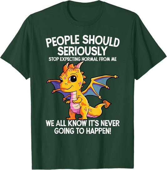 Cute dragon and girls T-Shirt - T-Shirt | Forest