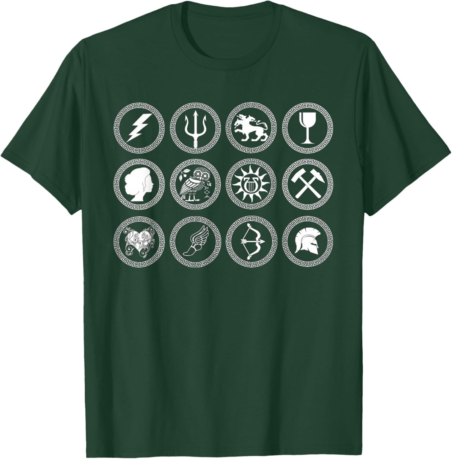Greek Gods and Goddesses of Olympus Greek Mythology T-Shirt - T-Shirt | Forest