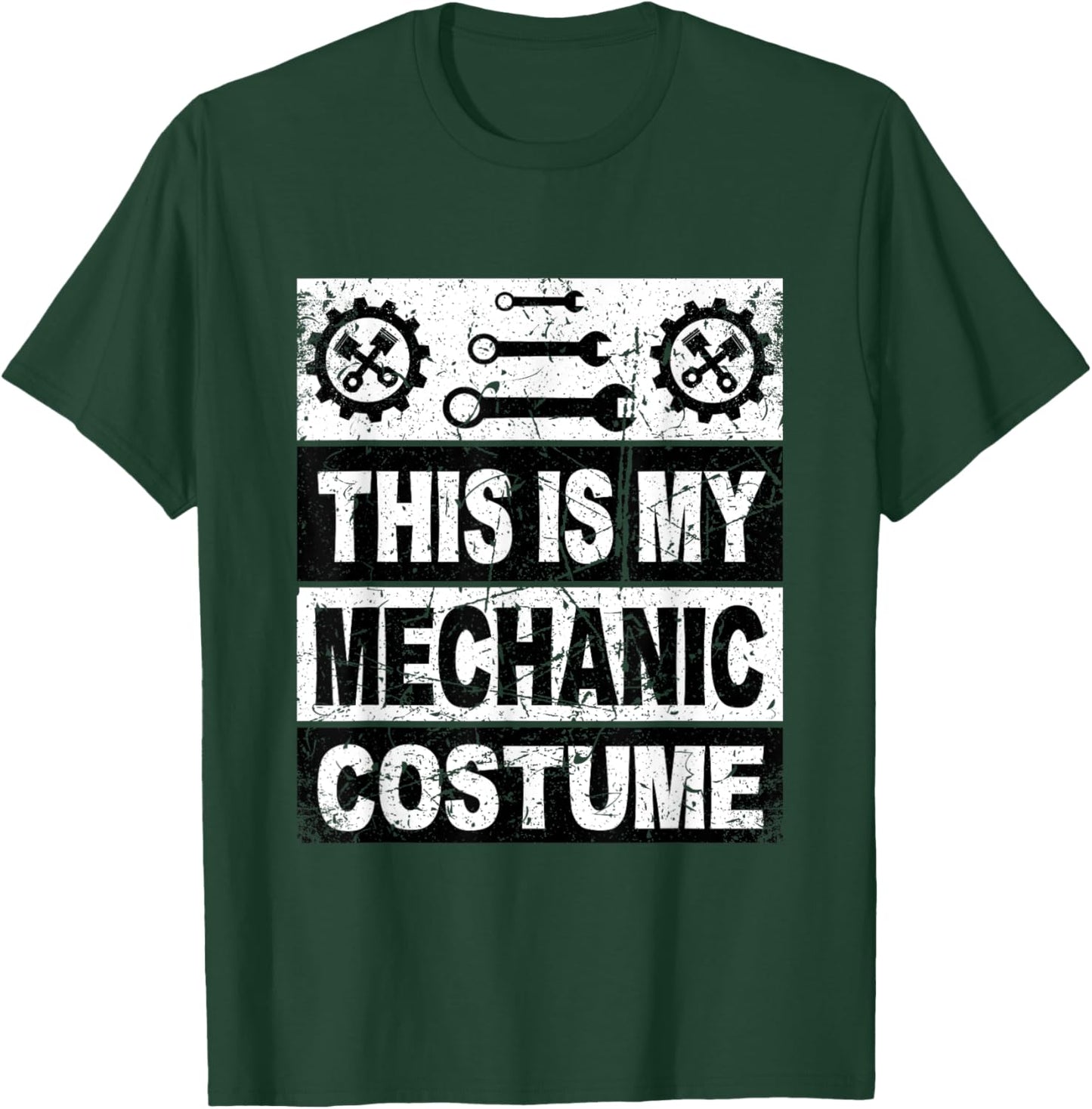 Retro This Is My Mechanic Costume Shirt For Car Mechanic T-Shirt - T-Shirt | Forest