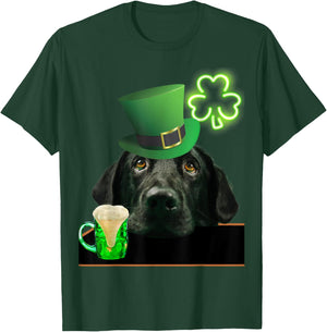 Black Lab Shirt Shamrock Irish Dog Picture St Patricks Women T-Shirt - T-Shirt | Forest