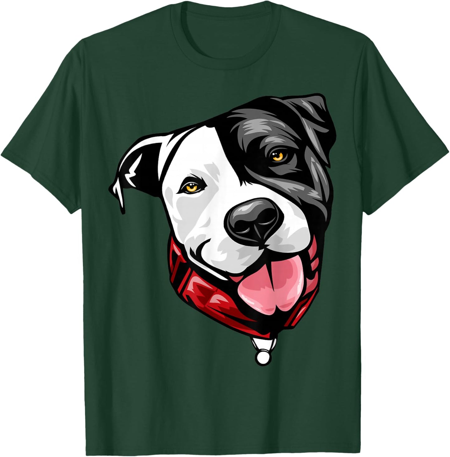 Cool Pit Bull Face T-Shirt - T-Shirt | Forest