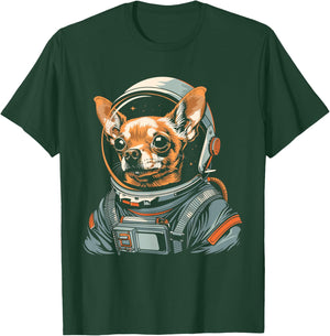 Chihuahua Astronaut Funny Cute Dog Space Suit T-Shirt - T-Shirt | Forest