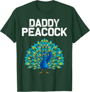 Funny Peacock Gift Dad Men Peafowl Lover Bird Feather T-Shirt - T-Shirt | Forest