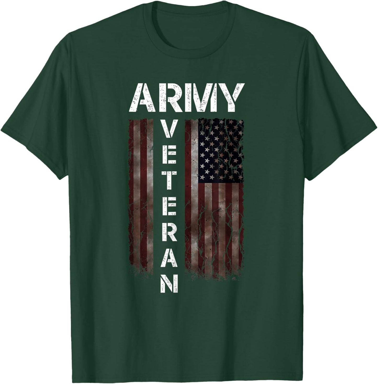 Cool American (USA) Flag - Proud Us Army Veteran Gift T-Shirt - T-Shirt | Forest