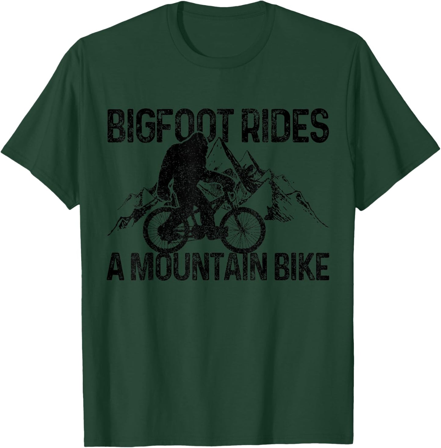 Bigfoot MTB Downhill Mountain Bike Funny Gift T-Shirt - T-Shirt | Forest