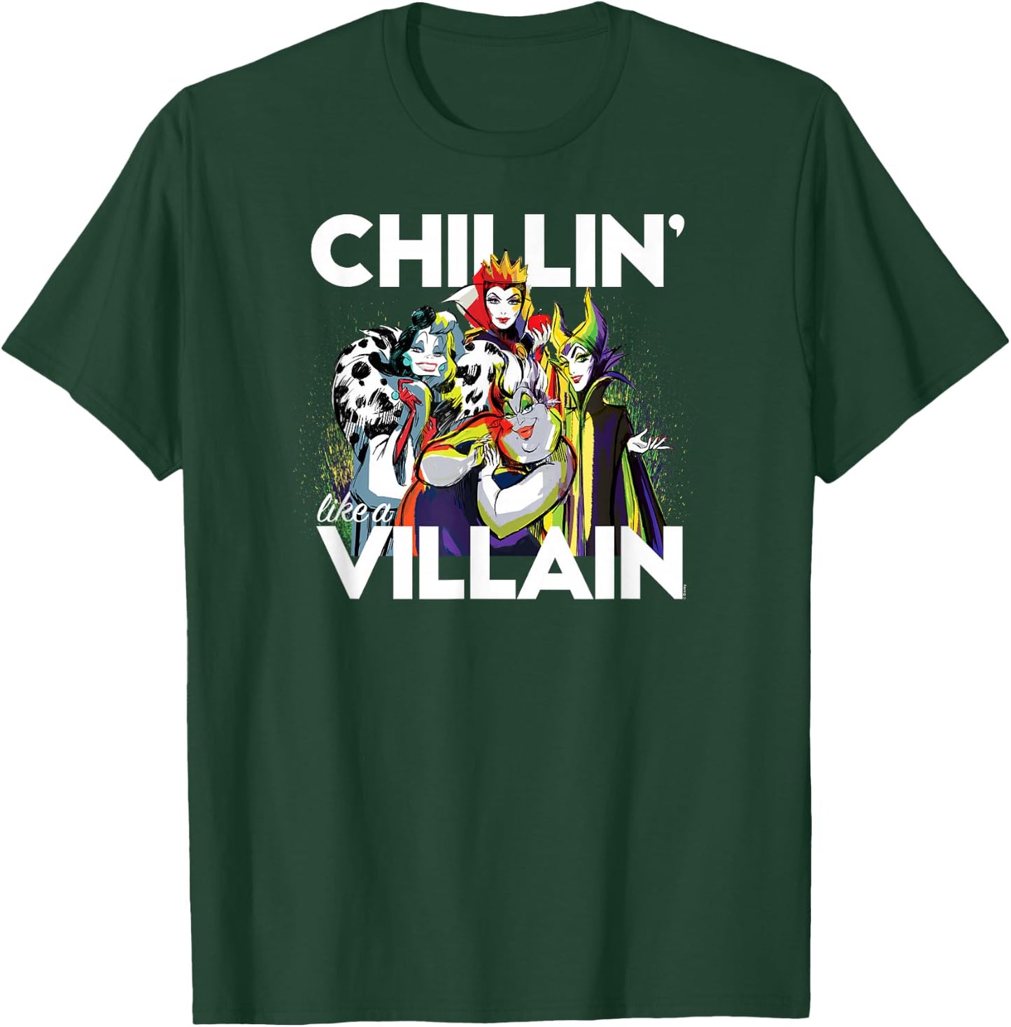Disney Villains - Cruella Evil Queen Ursula Maleficent T-Shirt - T-Shirt | Forest