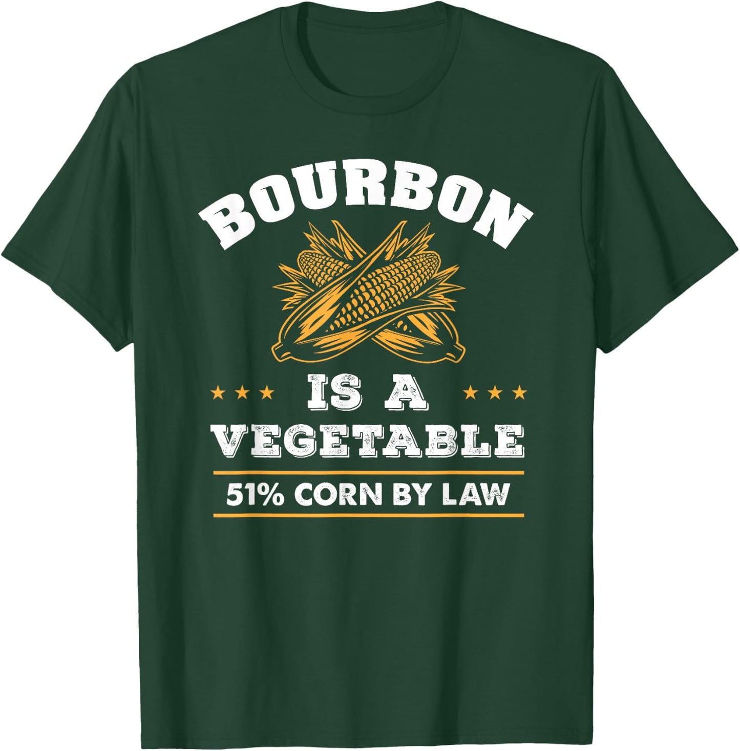 Bourbon is a Vegetable - Whiskey - Funny Bourbon Drinking T-Shirt - T-Shirt | Forest