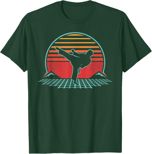 Karate Retro 80s Style T-Shirt - T-Shirt | Forest