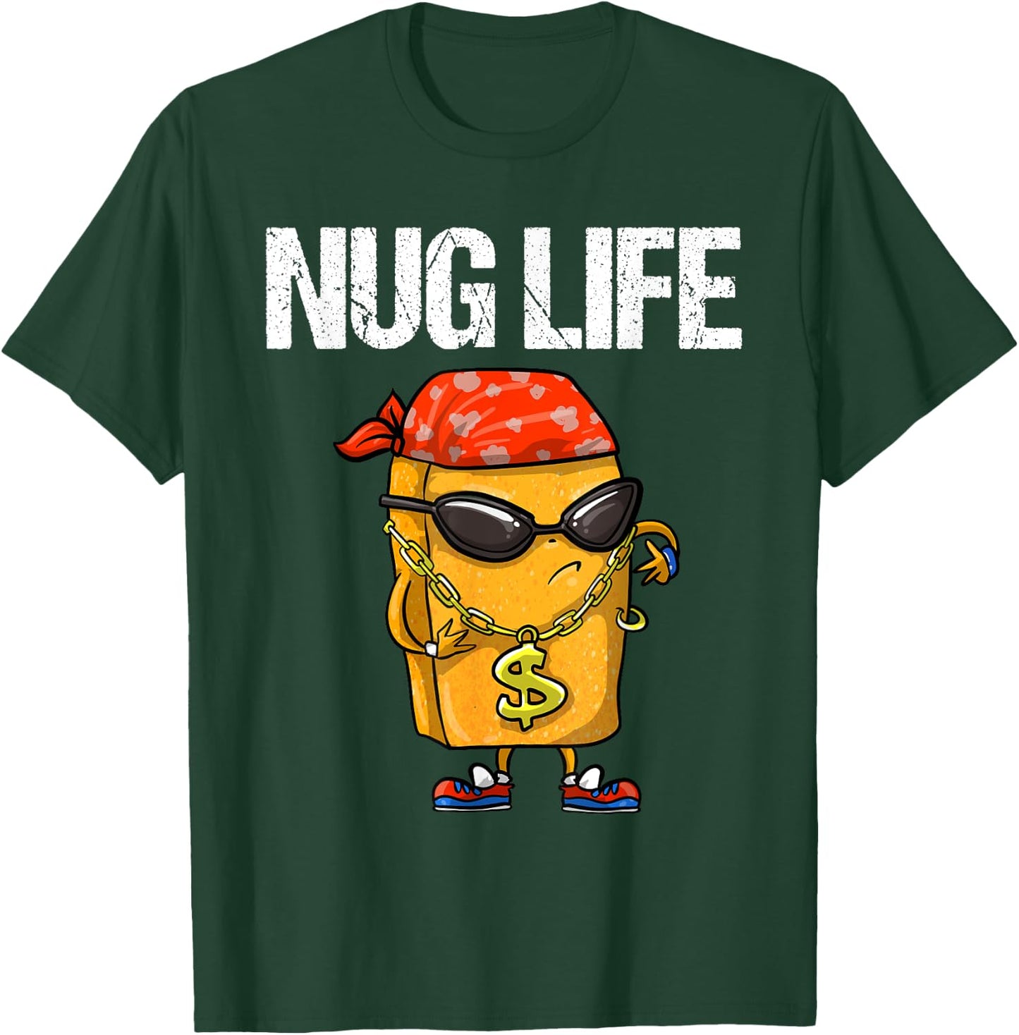 Funny Nug Life Gift | Cute Chicken Nuggets Lover Men Women T-Shirt - T-Shirt | Forest