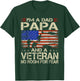 I'm A Dad Papa And Veteran USA Flag Funny Gifts Papa T-Shirt - T-Shirt | Forest
