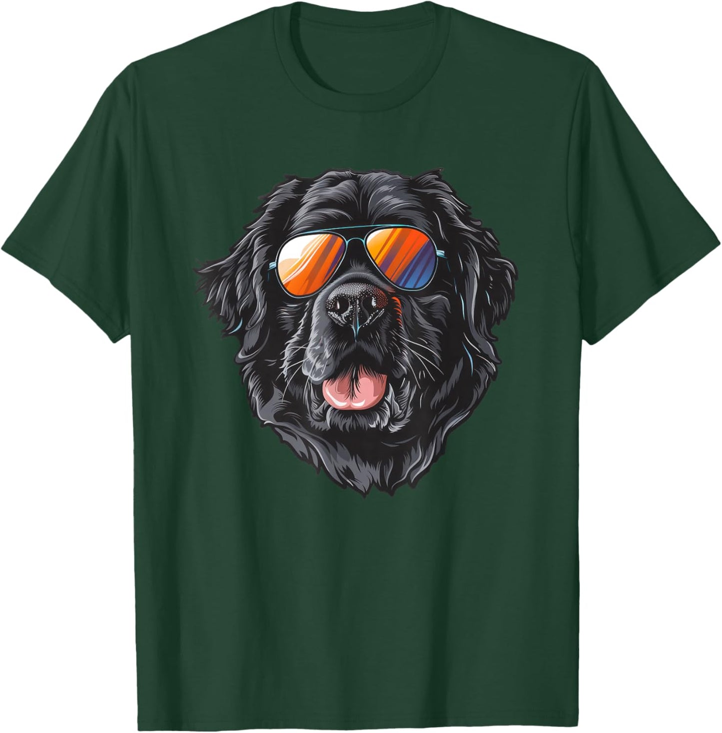 Newfoundland Dog Sunglasses Men Women Kids T-Shirt - T-Shirt | Forest