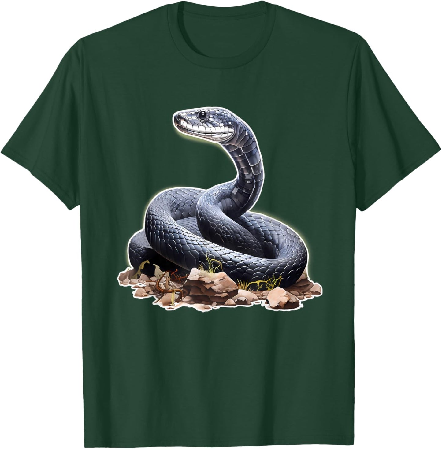 Black Snake Mamba Serpent T-Shirt - T-Shirt | Forest