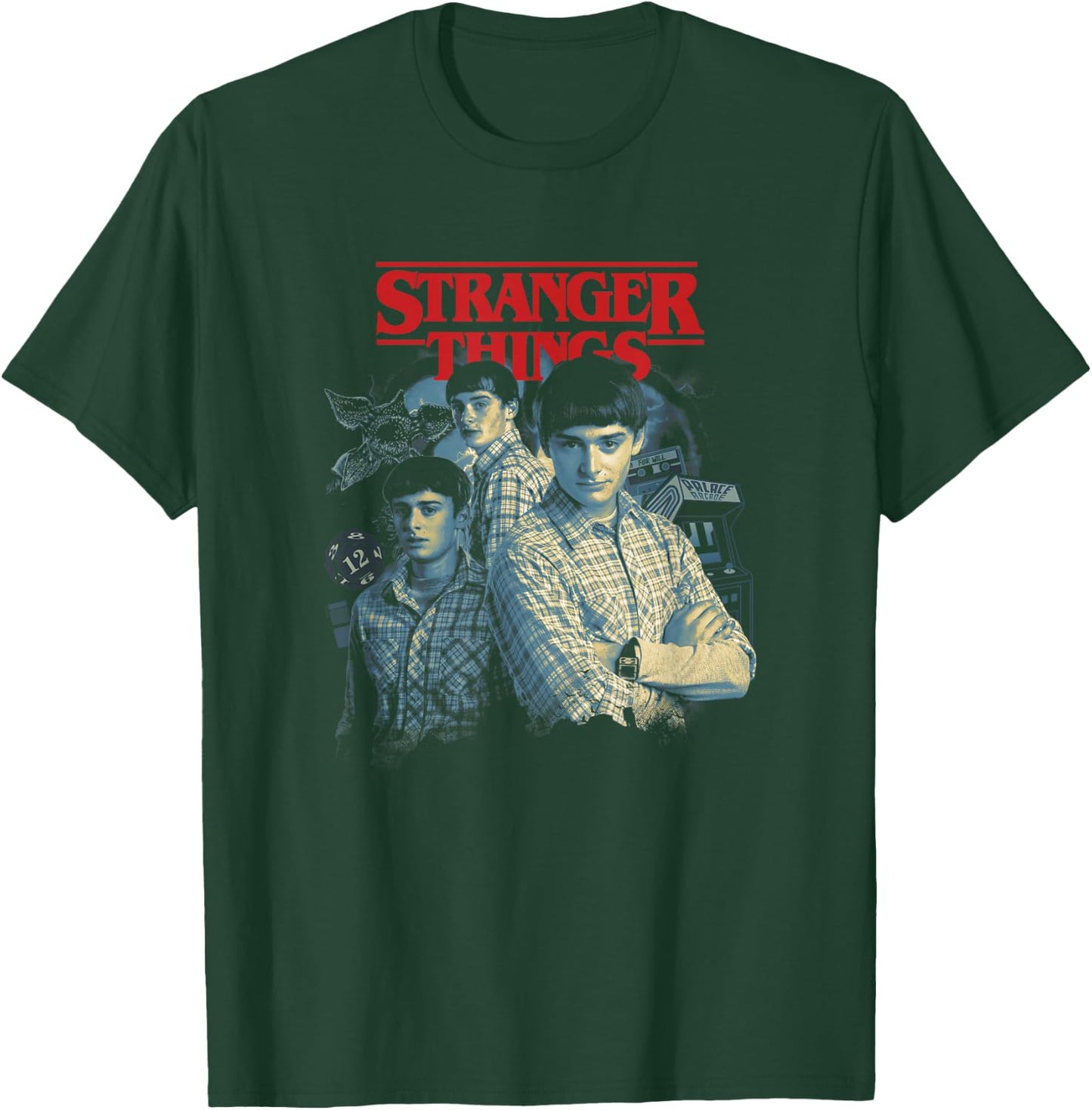 Stranger Things Will Byers Collage Retro Big Chest Portrait T-Shirt - T-Shirt | Forest