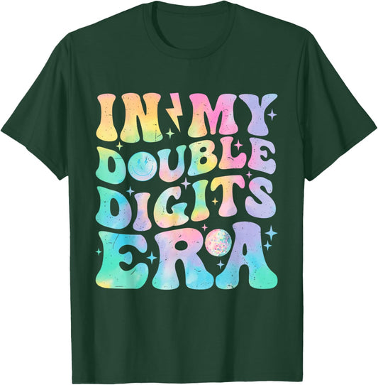in My Double Digits Era Birthday Tie Dye Girls T-Shirt - T-Shirt | Forest