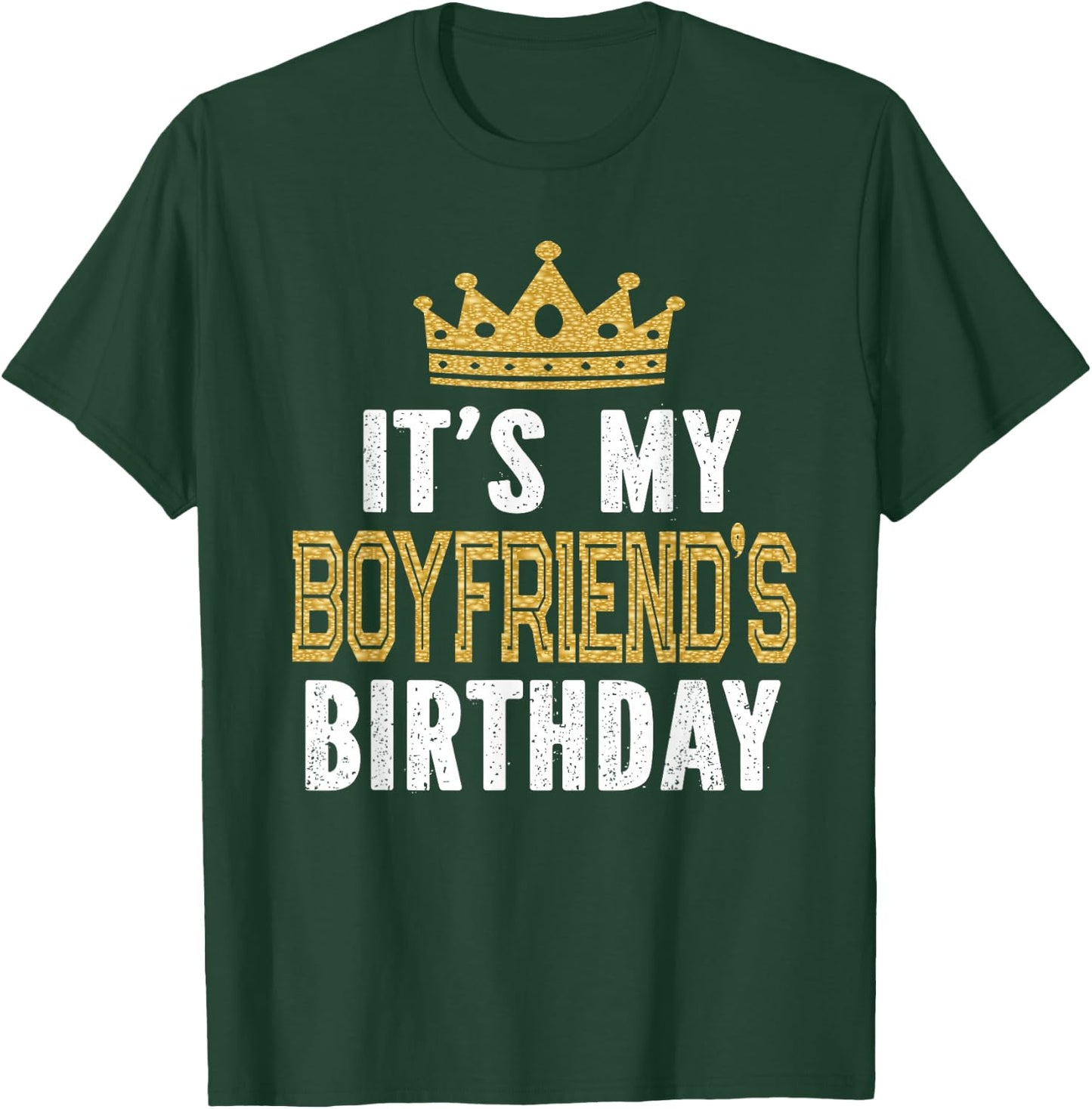 It's My Boyfriend's Birthday Party Couple T-Shirt - T-Shirt | Forest