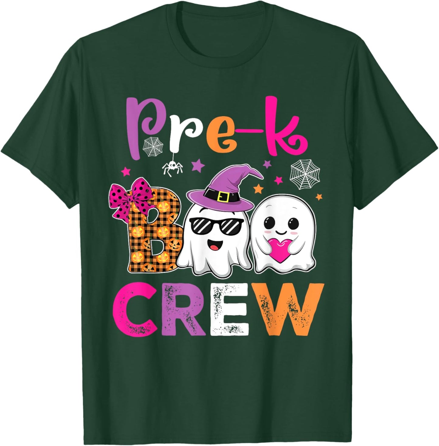 Funny Pre-K Boo Crew Teacher Kids Halloween Spooky Costume T-Shirt - T-Shirt | Forest