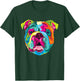 Pop Art English Bulldog Pet Paw Gift Men Women Dog Lover T-Shirt - T-Shirt | Forest