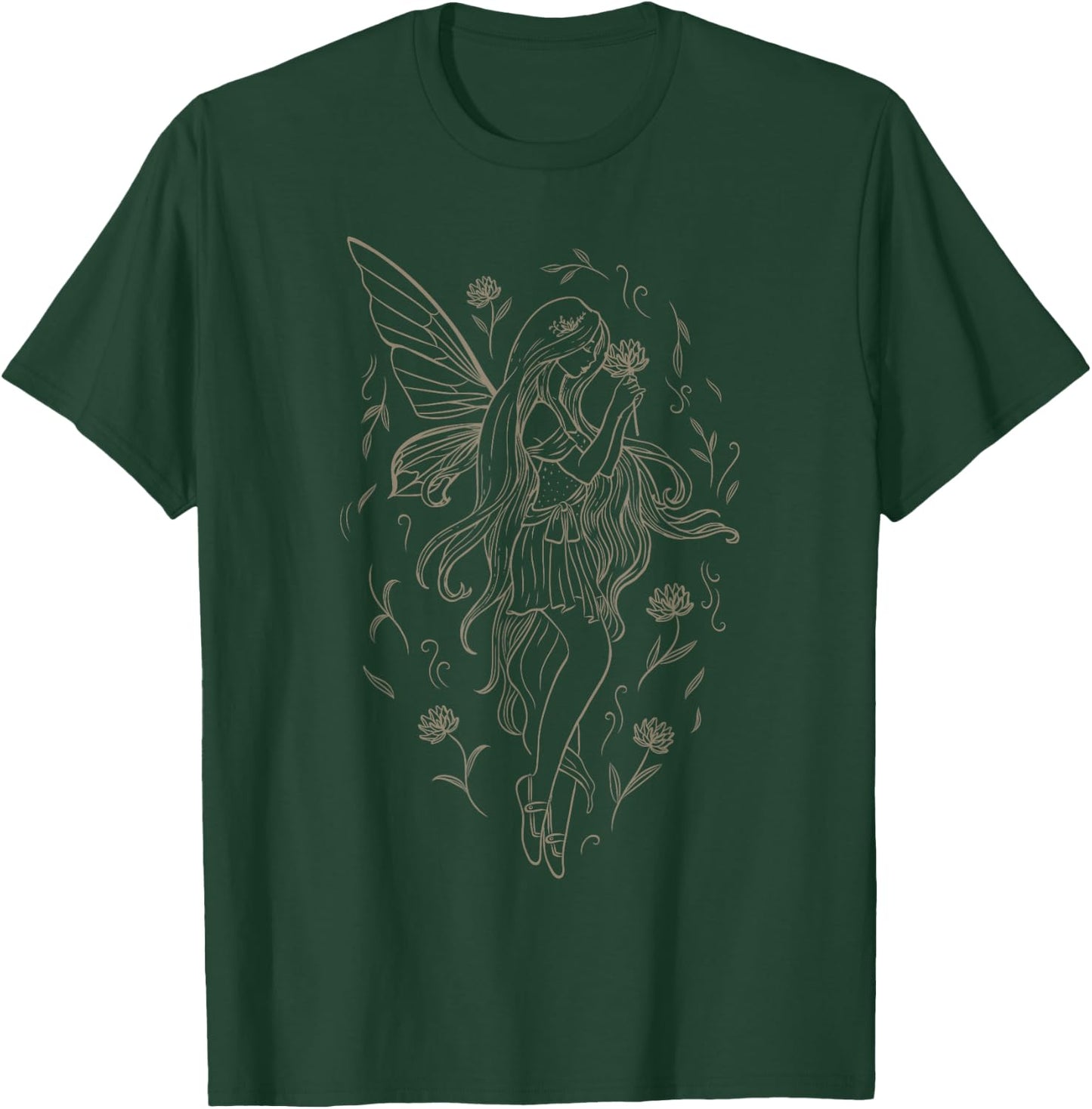Fairy Rose Flowers Grunge Fairycore Fairies T-Shirt - T-Shirt | Forest