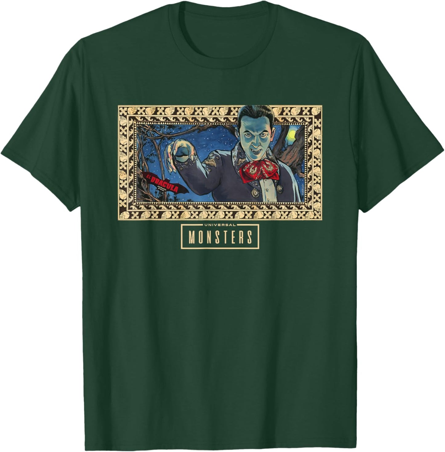 Universal Monsters Dracula Charro Negro T-Shirt - T-Shirt | Forest