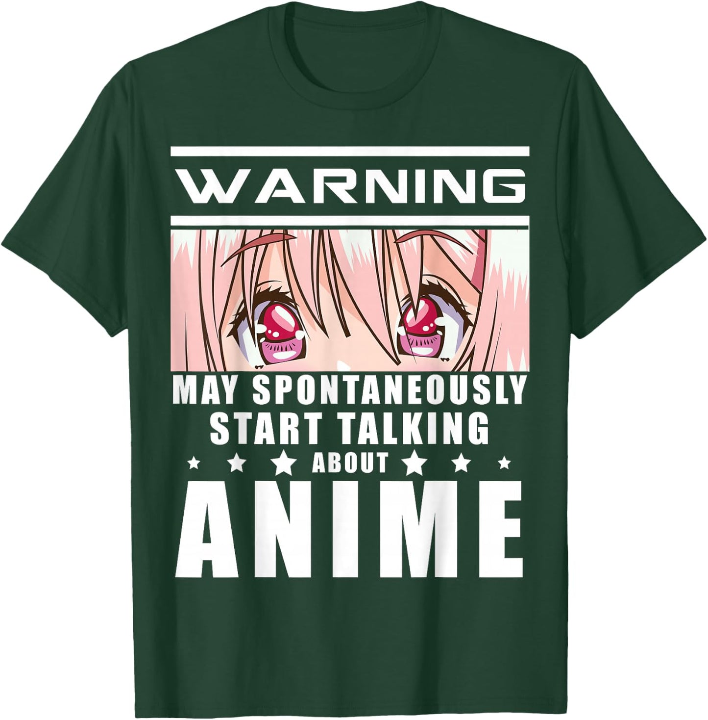 Warning May Spontaneously Start Talking About Anime Gift T-Shirt - T-Shirt | Forest