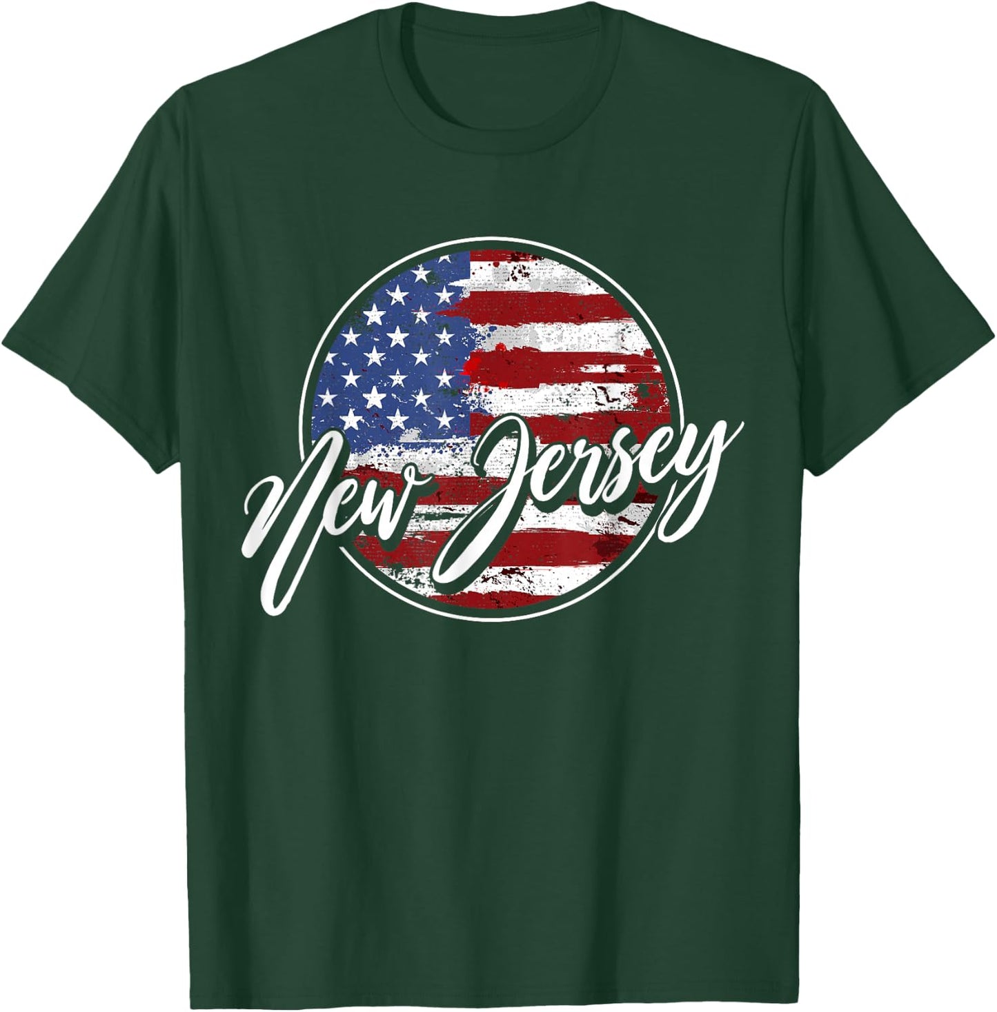 Retro & Retro USA New Jersey - Women's Classic Fit Black Short Sleeve - Small T-Shirt - T-Shirt | Forest