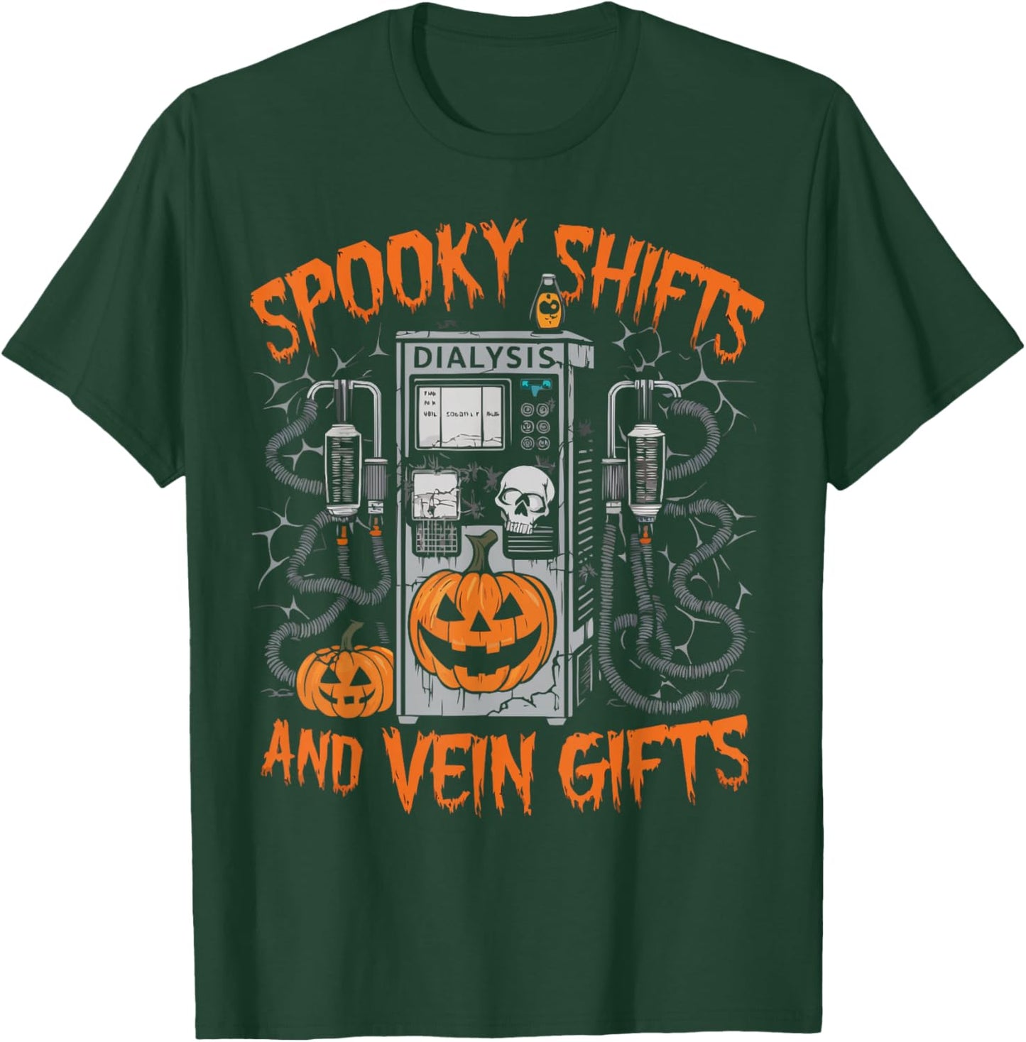 Dialysis Nurse Halloween Spooky Nursing Trick Or Treat T-Shirt - T-Shirt | Forest
