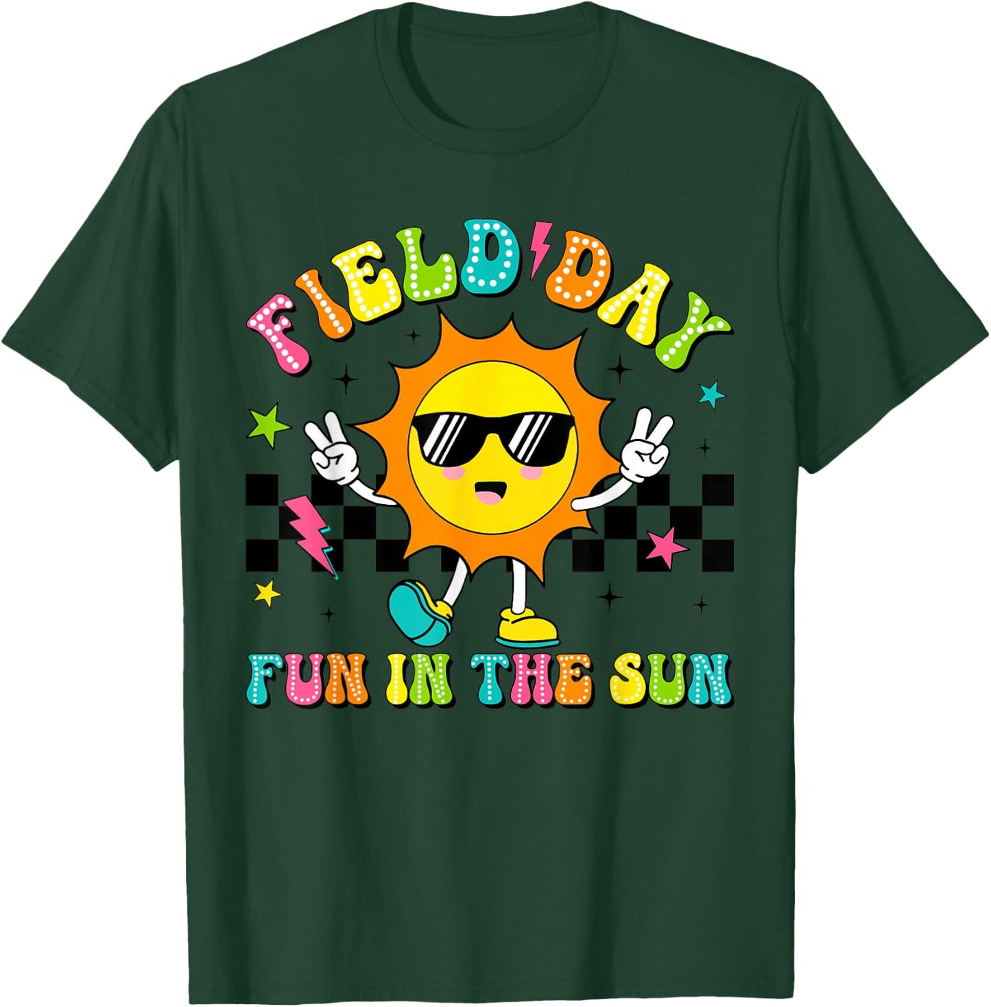 Field Day Fun In The Sun Let Games Begin 2024 Teachers Kids T-Shirt - T-Shirt | Forest