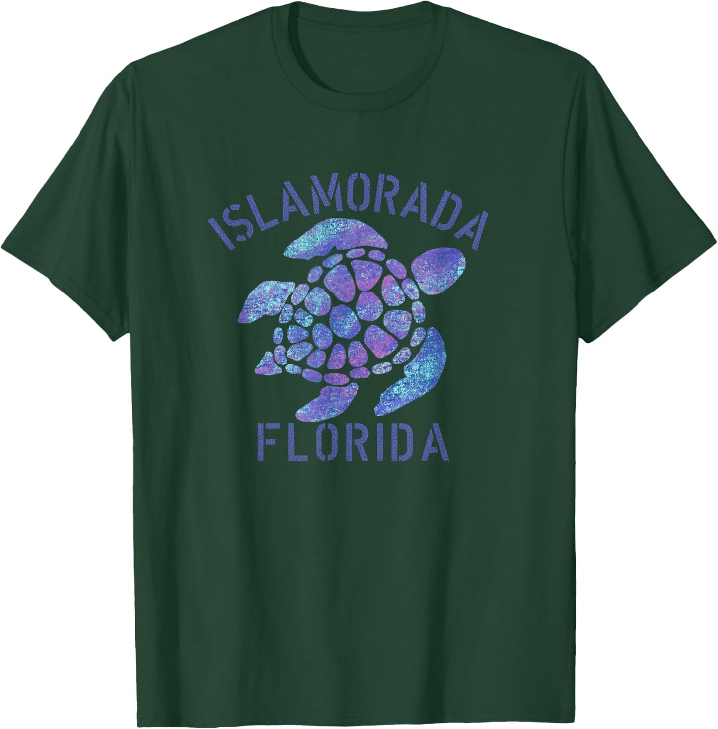 Islamorada, FL Beach Design / Tribal Turtle Gift Women Kids T-Shirt - T-Shirt | Forest