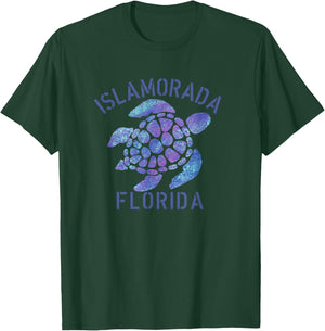 Islamorada, FL Beach Design / Tribal Turtle Gift Women Kids T-Shirt - T-Shirt | Forest